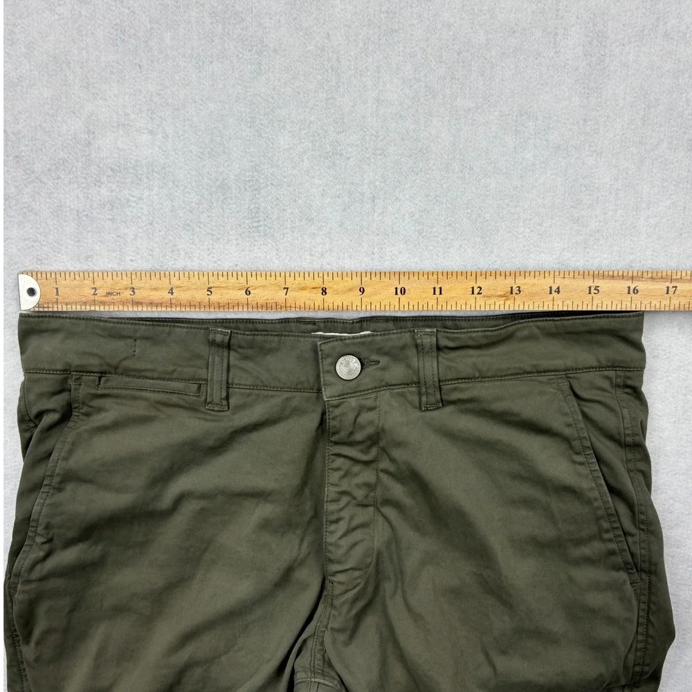 NN07 Pants Mens 31x32 Olive Green Marco 1400 Stretch Cotton Twill Chino Trousers